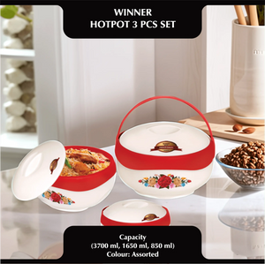 Winner Casseroles 3 Pcs Set Livon Plastic