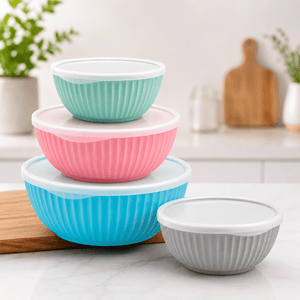 Danny Bowl Set 4 PCS | Food Safe Plastic Storage Bowls | Livon Plastic Livon Plastic