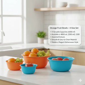 Orange Fruit Bowls Livon Plastic