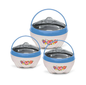 King Glass Top Casseroles 3 Pcs Set - My Store