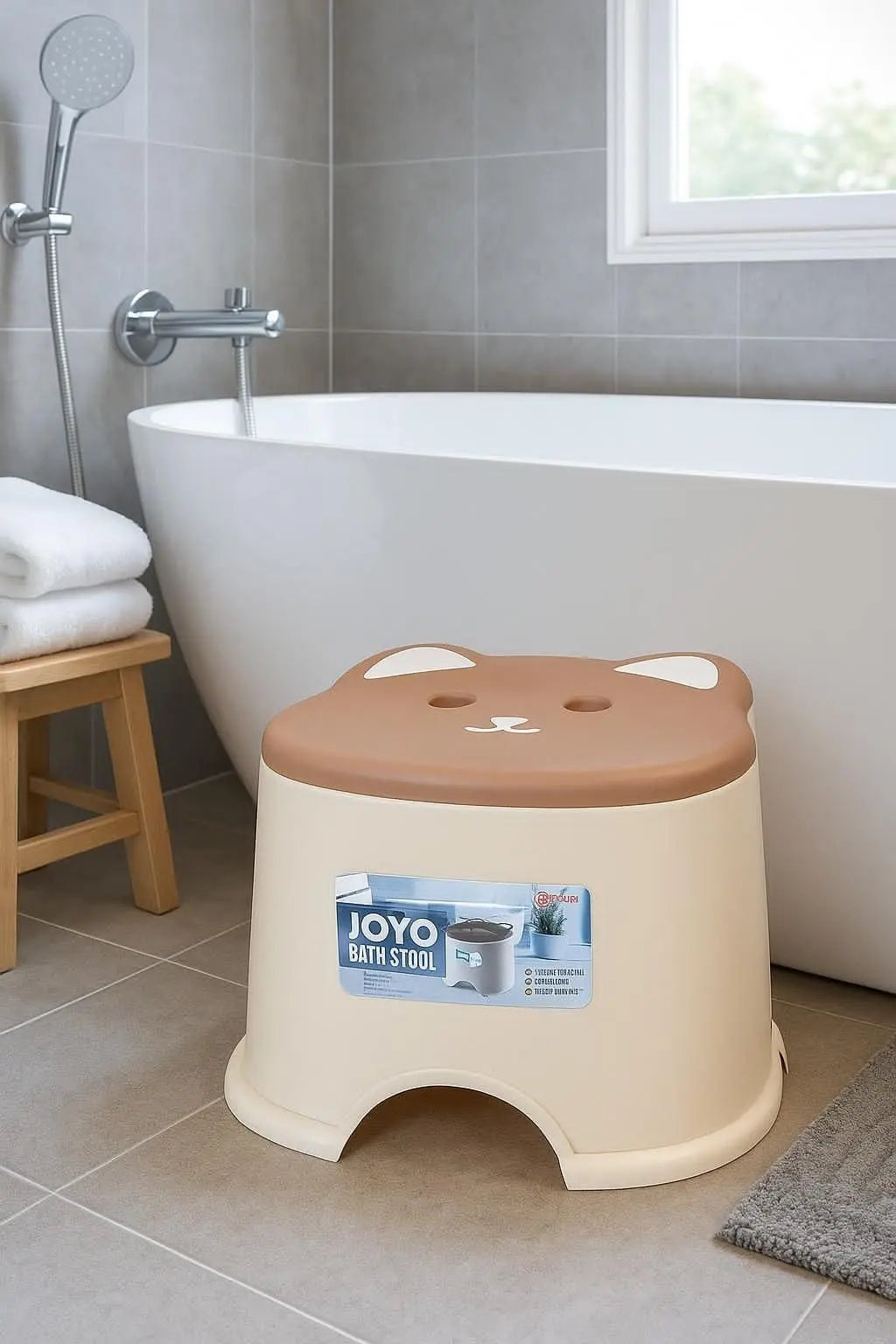 Livon Plastic JOYO Anti Slip Bath Stool for Elderly and Disabled